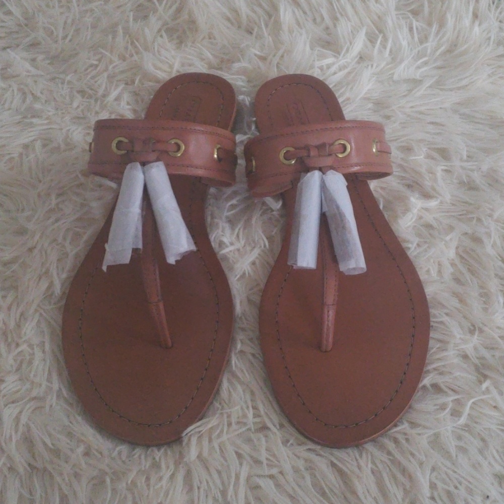 Coach Leather Slides